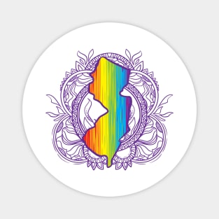 New Jersey Mandala Pride Magnet